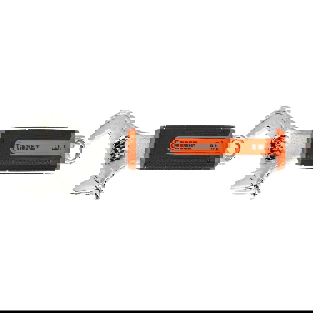 Adjustable Wrenches; Overall Length (Inch): 6 ; Finish: Polished Chrome ; Handle Type: Cushioned ; Material: Steel ; Measuring Scale: Yes ; Jaw Capacity (Inch): 1-51/64