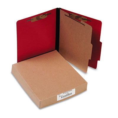 File Folders with Top Tab: Letter, Executive Red, 10/Pack