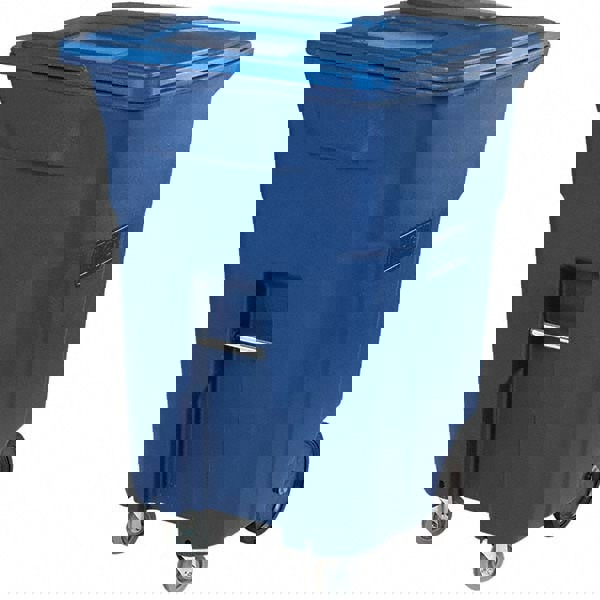 96 Gal Rectangle Blue Trash Can