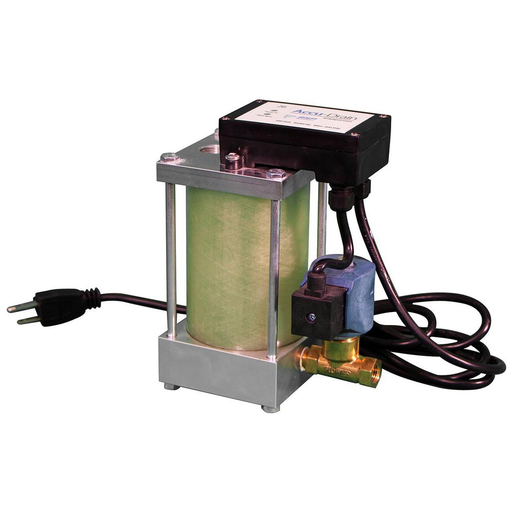 Condensate Drains & Accessories; Inlet Size: .5in ; Outlet Size: 0.2500 ; For Use With: Compressed Air Systems ; Thread Type: Female NPT ; Body Material: Aluminum; ABS ; Overall Width: 4