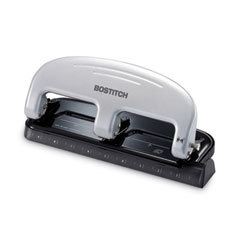 PaperPro. 20-Sheet Capacity ProPunch Three-Hole Punch, Black/Silver