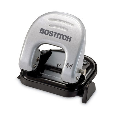 PaperPro. 20-Sheet Capacity ProPunch Two-Hole Punch, Black/Silver