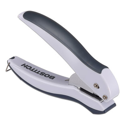 PaperPro. 10-Sheet Capacity ProPunch One-Hole Punch, Rubber Handle, Gray