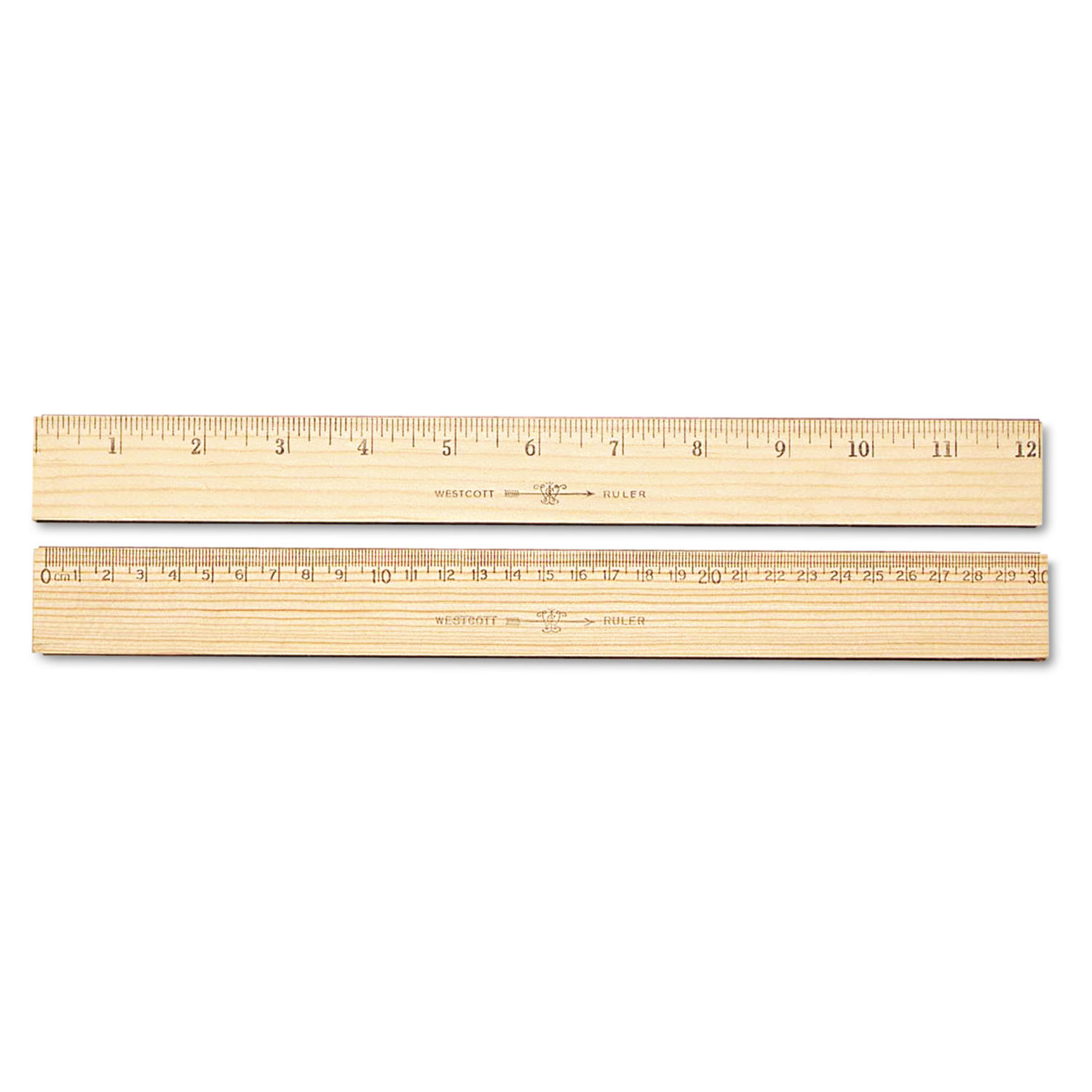 RULER,WOOD,12IN,METRIC&IN