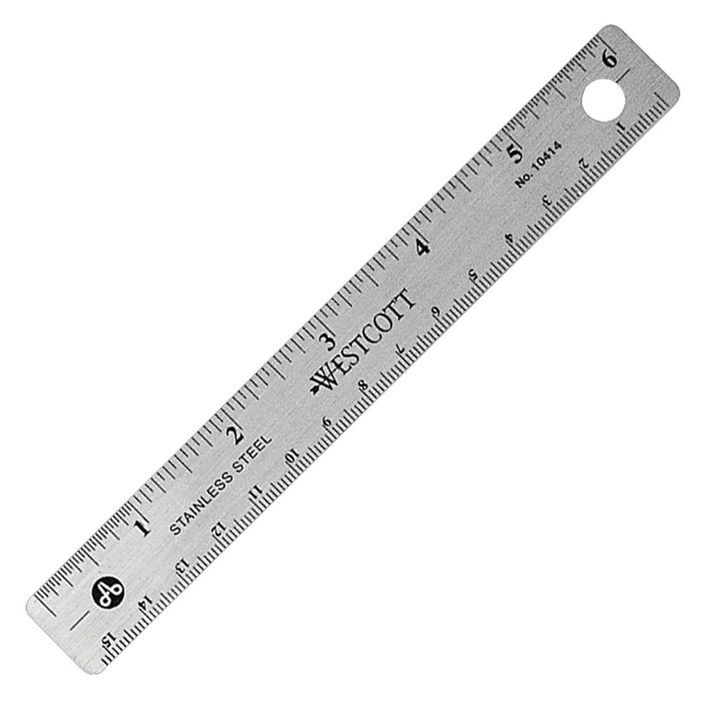 RULER,STAINLSS STEEL,6IN
