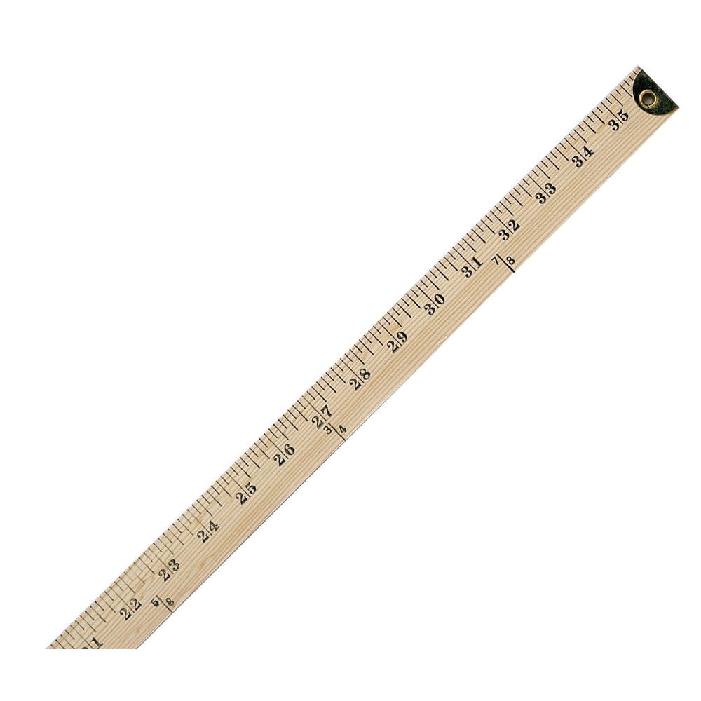 YARDSTICK,WOOD,METAL TIP