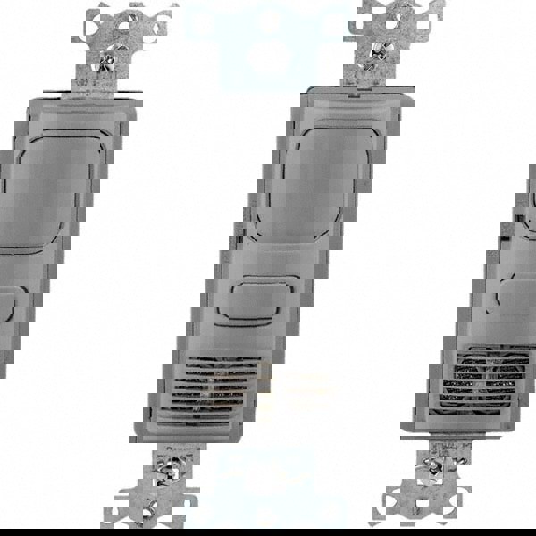 Motion Sensing Wall Switches; Switch Type: Occupancy or Vacancy Sensor Duel Switch ; Sensor Type: Ultasonic; Infared ; Coverage (Sq. Ft.): 1000 ; Adjustment Type: Self-adjusting Delay ; Color: Gray ; Recommended Environment: Indoor