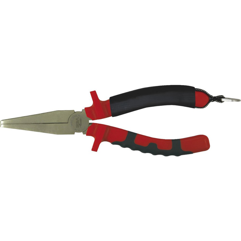Long Nose Pliers; Pliers Type: Flat Nose Pliers ; Jaw Texture: Serrated ; Jaw Length (mm): 55.00 ; Jaw Width (mm): 9.00 ; Jaw Bend: 0 ; Handle Type: Ergonomic; Non-Slip