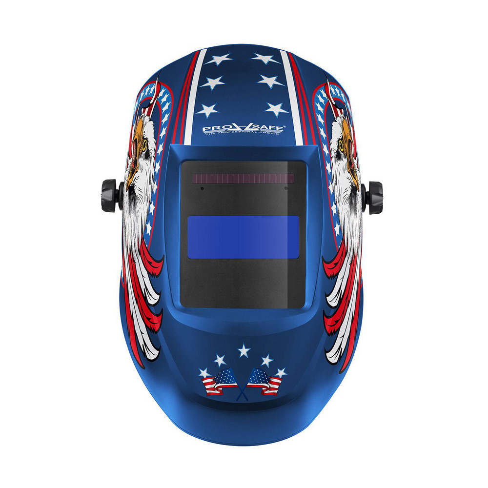 Welding Helmet: Blue, Nylon, Shade 10