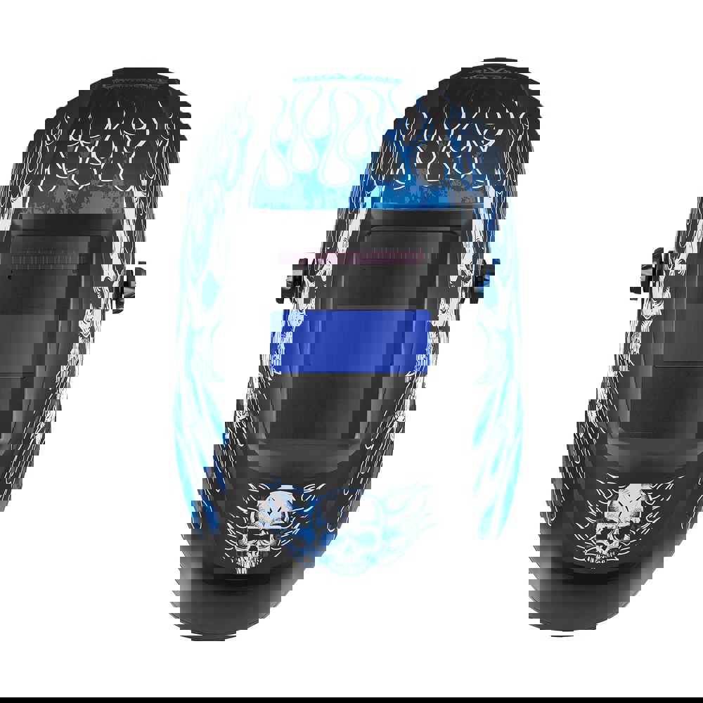 Welding Helmet: Blue, Nylon, Shade 10