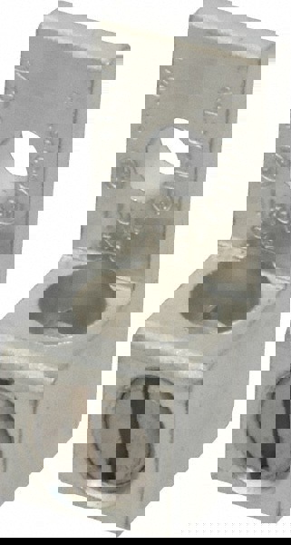 Square Ring Terminal: Non-Insulated, 14 to 1/0 AWG, Compression Connection