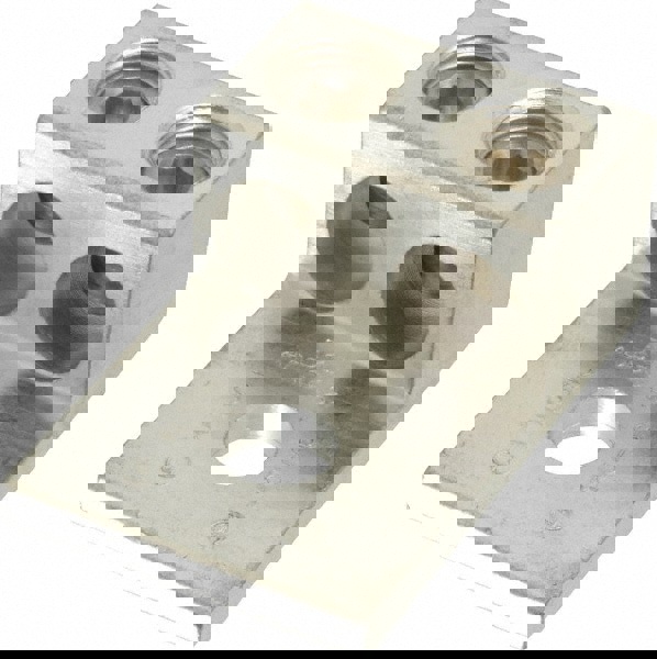 Rectangle Ring Terminal: Non-Insulated, 6 AWG, Compression Connection