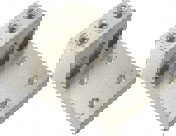 Rectangle Ring Terminal: Non-Insulated, 4 AWG, Compression Connection