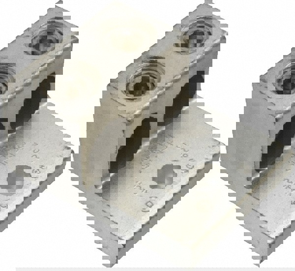 Rectangle Ring Terminal: Non-Insulated, 2 AWG, Compression Connection