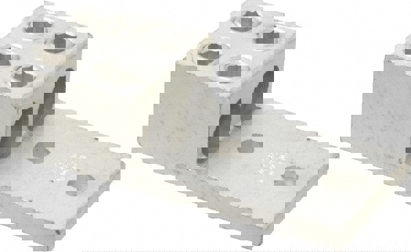 Rectangle Ring Terminal: Non-Insulated, 2 AWG, Compression Connection