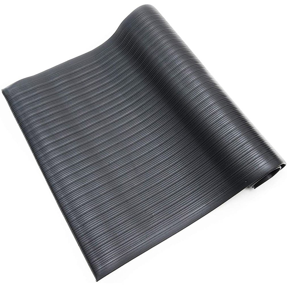 Anti-Fatigue Mat: 5' Long, 3' Wide, 5/8 Thick, Vinyl, Beveled Edges, Light-Duty