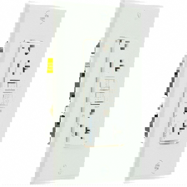 GFCI Receptacles; Grade: Commercial ; NEMA Configuration: 5-20R ; Reset Type: Manual ; Wiring Method: Back; Side ; Number of Phases: 1 ; Number of Wires: 3