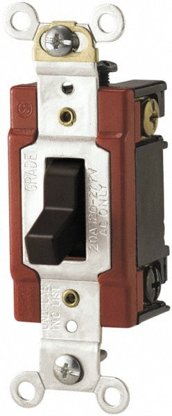 3 Pole, 120 to 277 VAC, 20 Amp, Industrial Grade Toggle Three Way Switch
