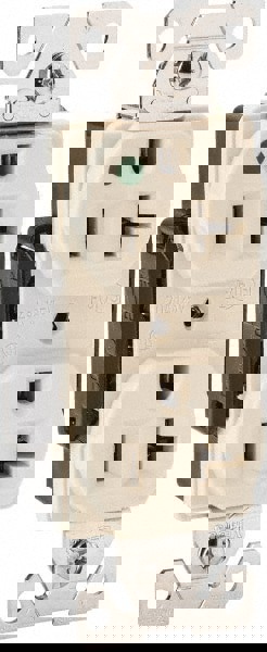 Straight Blade Duplex Receptacle: NEMA 5-20R, 20 Amps, Self-Grounding