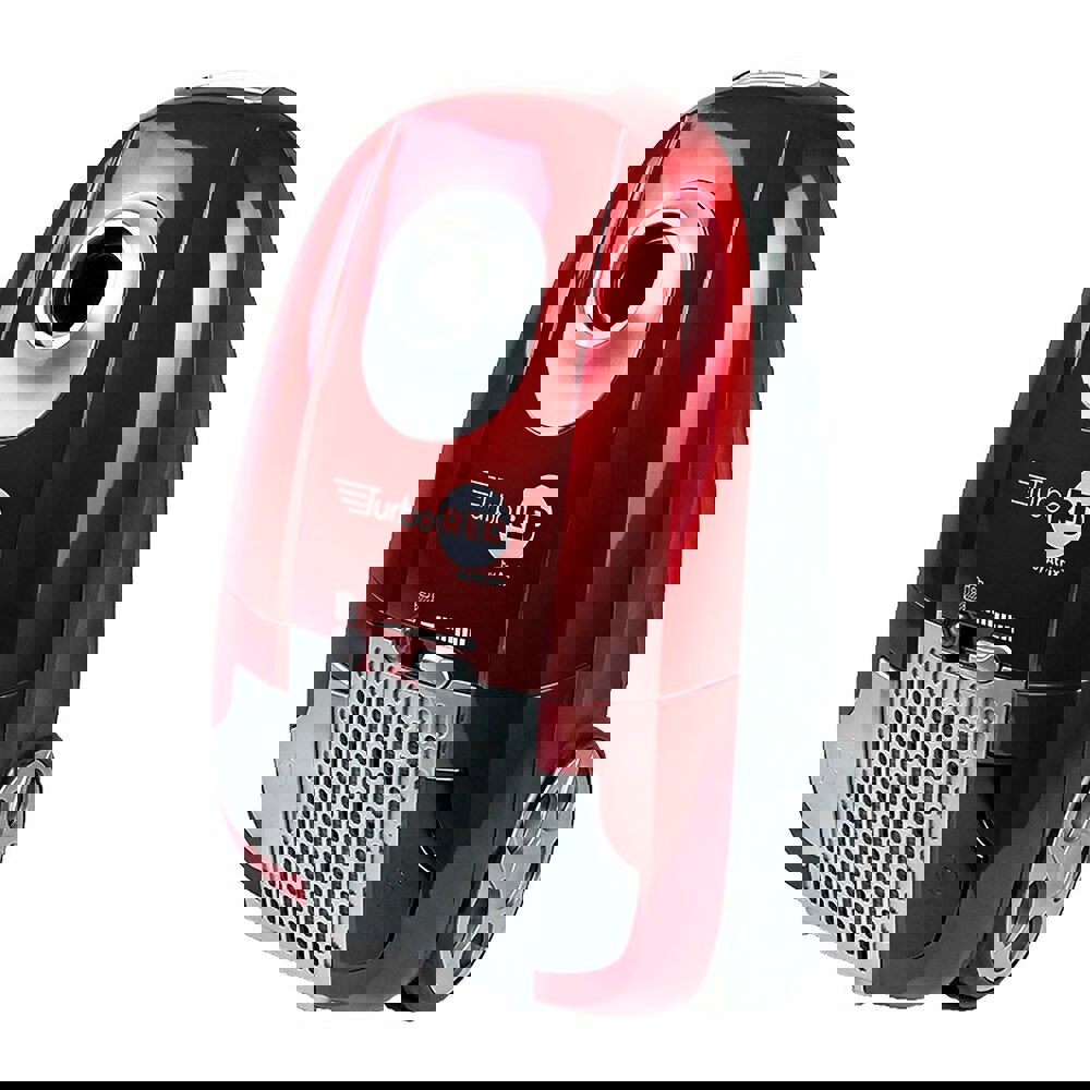 Turbo Red Canister Vacuum with HEPA Filtration, 6 qt Capacity, Variable Speed Motor, 20 Ft Retractable Power Cord, Lightweight 10.9 lb