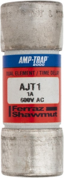 Cylindrical Time Delay Fuse: J, 1 A, 20.7 mm Dia