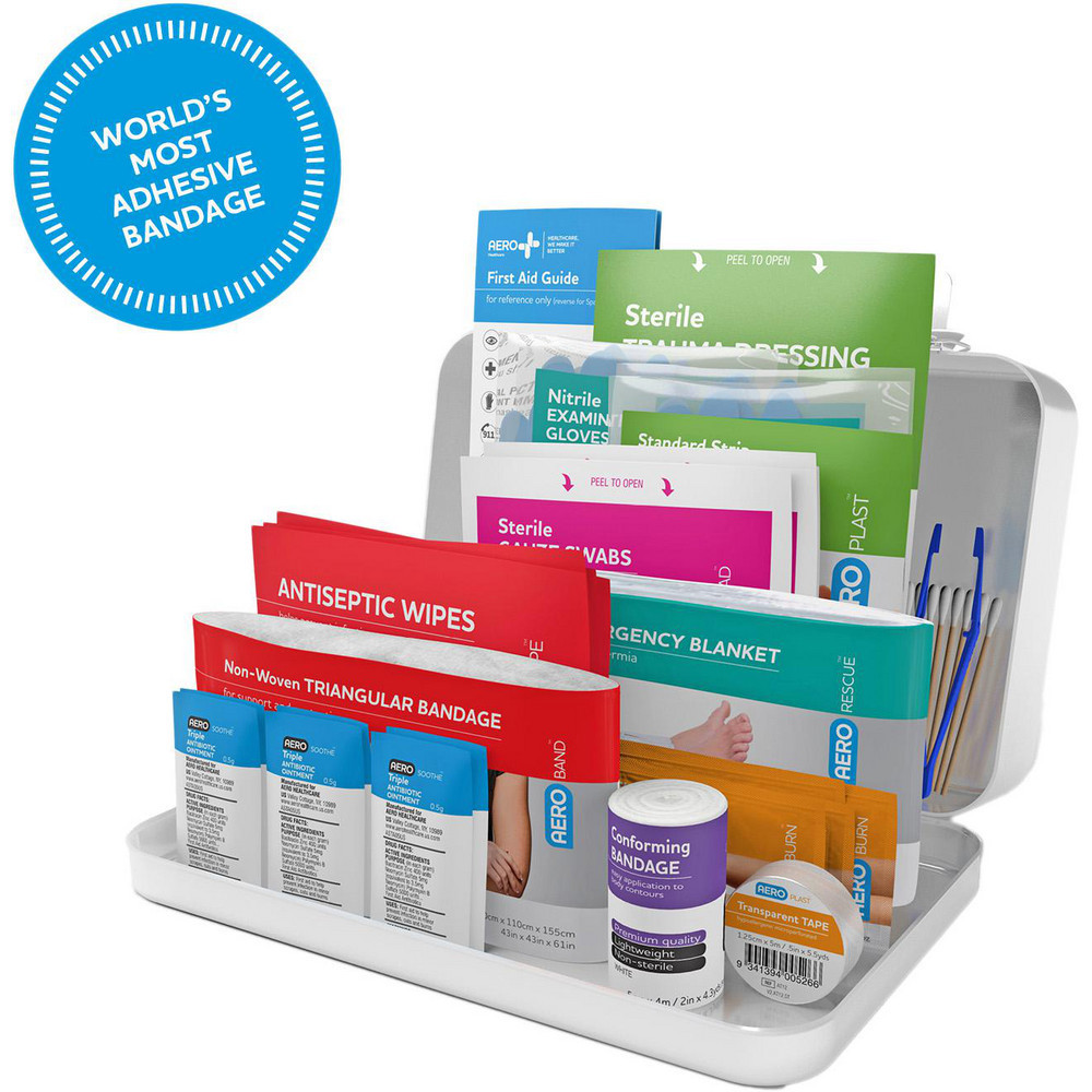 Full First Aid Kits; Kit Type: First Aid; Industrial First Aid ; First Aid Kit Type: Multipurpose ; Number Of People: 10 ; Container Type: Case ; Container Material: Metal ; Mount Type: Portable; Wall