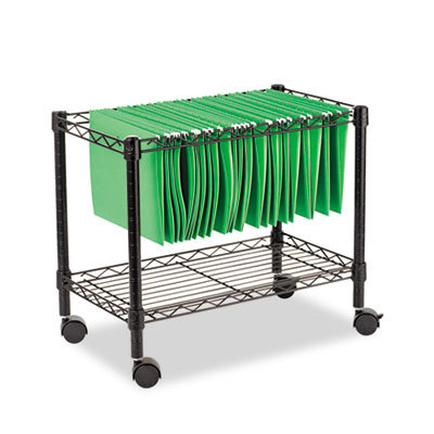 File Utility Cart: Steel, Black