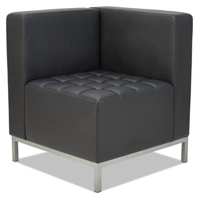 Guest & Lobby Chairs & Sofas; Type: Sofa; Base Type: Steel; Width (Inch): 26.380; 26.38 in; Depth (Inch): 26.380; 26.38 in; Seat Material: Polyurethane; Overall Width: 26.38 in; Overall Depth: 26.38 in; Color: Black; Overall Height (Inch): 30-1/2