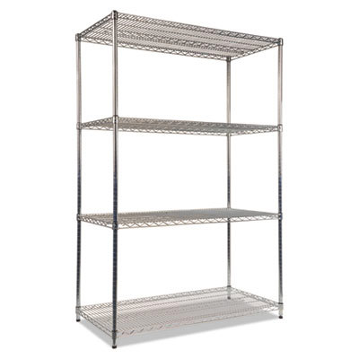 Starter Unit Wire Shelving: 1,000 lb Shelf Capacity, 4 Shelves