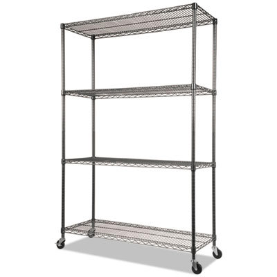 Wire Shelving: 4 Shelves