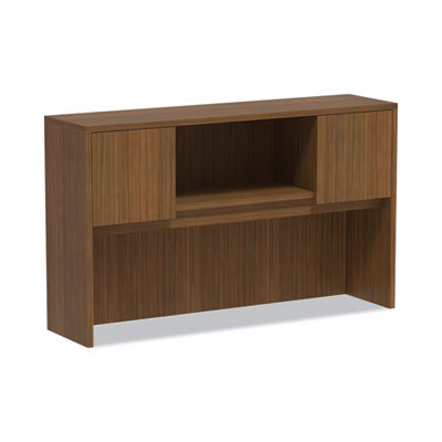 Alera Valencia Series Hutch, 3-Comp, 58.88w x 15d x 35.38h, Modern Walnut