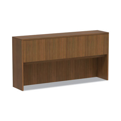 Alera Valencia Series Hutch, 3-Comp, 70.63w x 15d x 35.38h, Modern Walnut