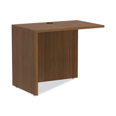 Alera Valencia Series Reversible Return/Bridge Shell, 35w x 23 5/8d x 29 1/2h, Modern Walnut