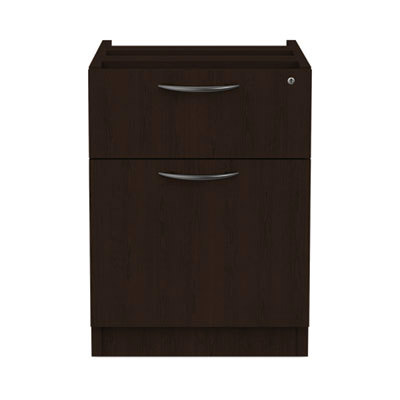 Pedestal File Cabinet: 2 Drawers, Textured Woodgrain Laminate, Espresso