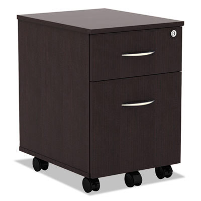 Pedestal File Cabinet: 2 Drawers, Espresso