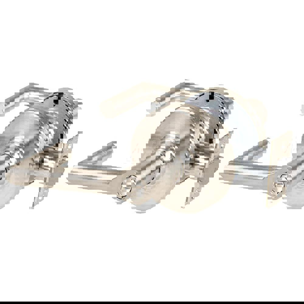 Lever Locksets; Lockset Type: Cylindrical Lock ; Key Type: Keyless ; Back Set: 2-3/4 (Inch); Cylinder Type: No Keyway ; Material: Metal ; Finish: Satin Nickel