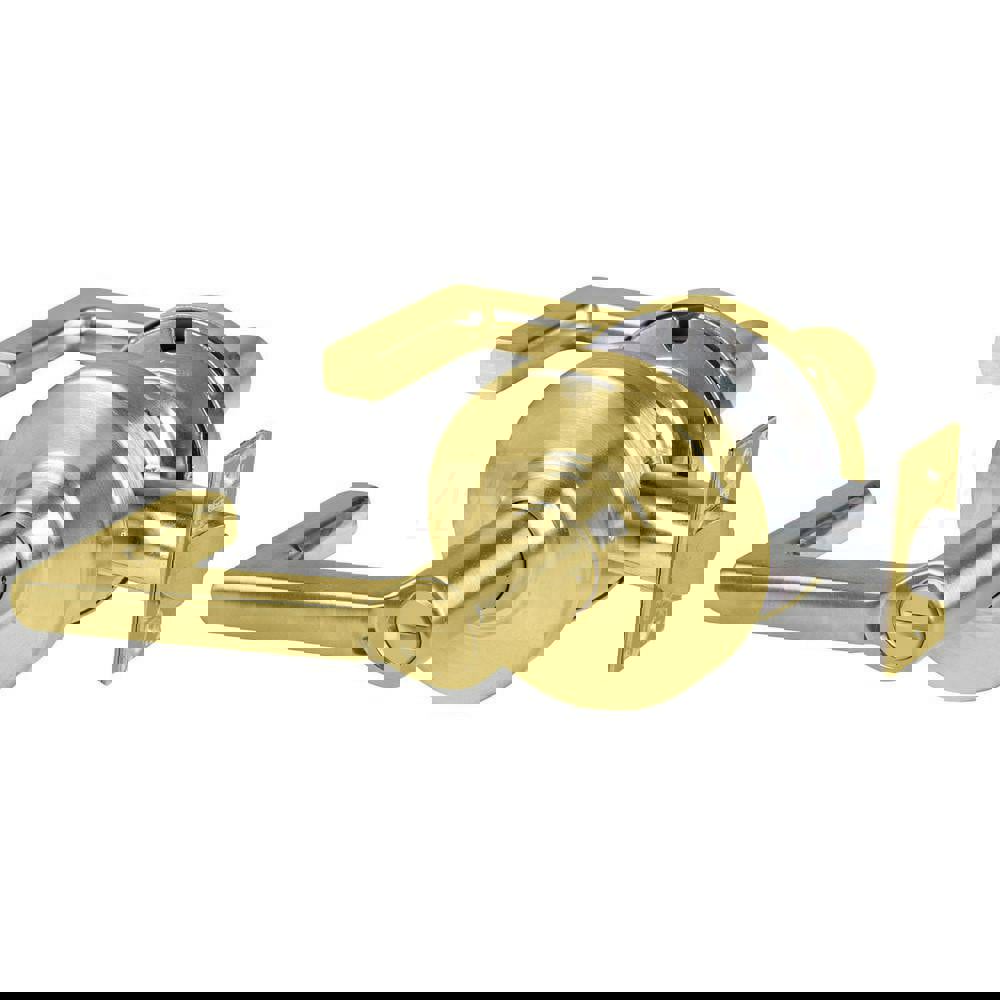 Lever Locksets; Lockset Type: Cylindrical Lock ; Key Type: Keyless ; Back Set: 2-3/4 (Inch); Cylinder Type: No Keyway ; Material: Metal ; Finish: Satin Brass