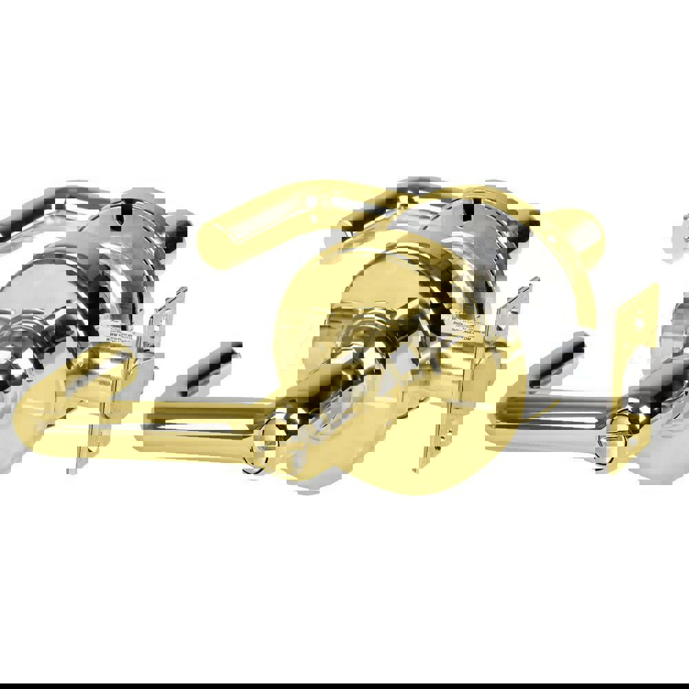 Lever Locksets; Lockset Type: Cylindrical Lock ; Key Type: Keyless ; Back Set: 2-3/4 (Inch); Cylinder Type: No Keyway ; Material: Metal ; Finish: Bright Brass