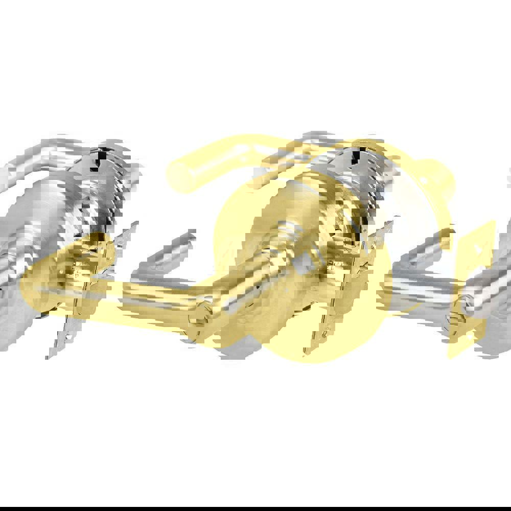 Lever Locksets; Lockset Type: Cylindrical Lock ; Key Type: Keyless ; Back Set: 2-3/4 (Inch); Cylinder Type: No Keyway ; Material: Metal ; Finish: Satin Brass