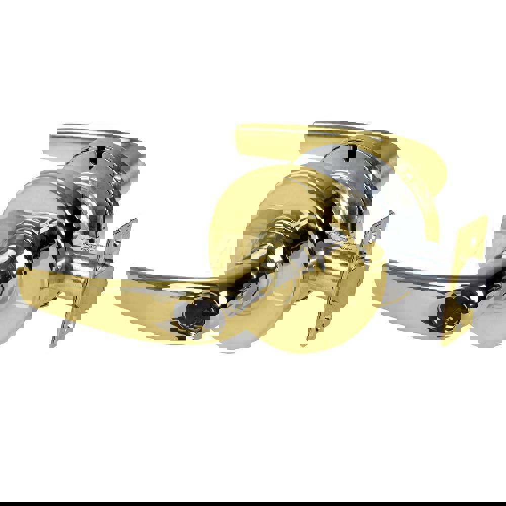 Lever Locksets; Lockset Type: Cylindrical Lock ; Key Type: Keyless ; Back Set: 2-3/4 (Inch); Cylinder Type: No Keyway ; Material: Metal ; Finish: Bright Brass