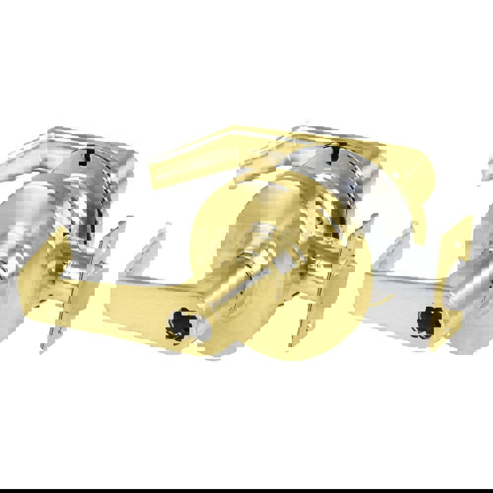 Lever Locksets; Lockset Type: Cylindrical Lock ; Key Type: Keyless ; Back Set: 2-3/4 (Inch); Cylinder Type: No Keyway ; Material: Metal ; Finish: Satin Brass