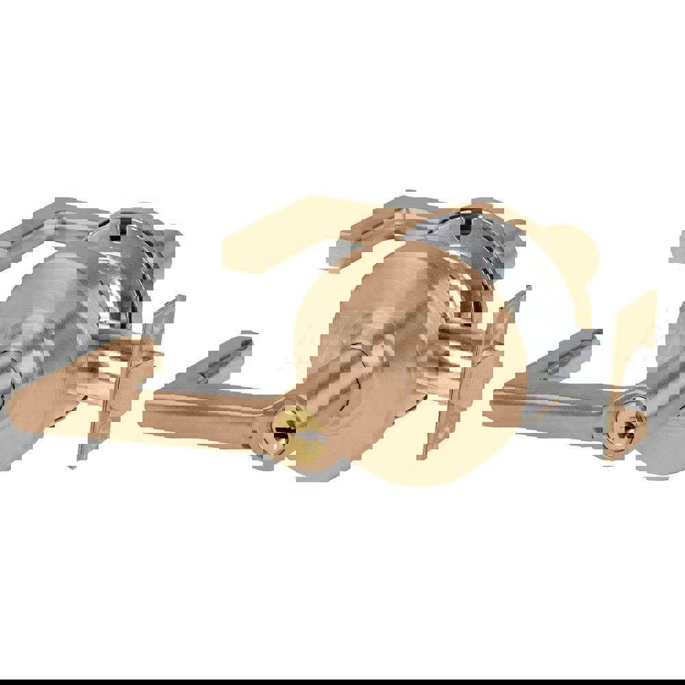 Lever Locksets; Lockset Type: Cylindrical Lock ; Key Type: Keyed Different ; Back Set: 2-3/4 (Inch); Cylinder Type: Schlage C Keyway ; Material: Metal ; Finish: Satin Bronze