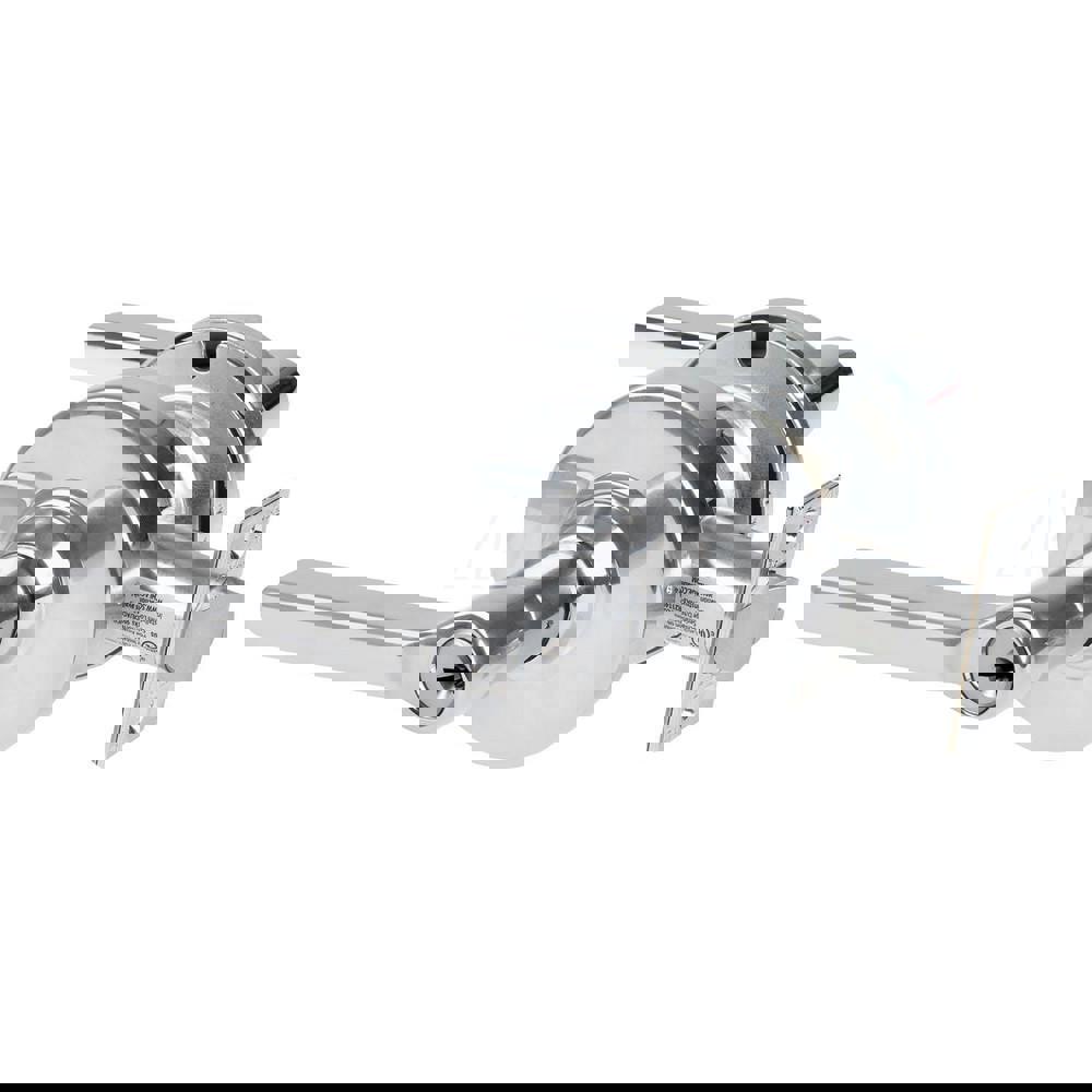 Lever Locksets; Lockset Type: Cylindrical Lock ; Key Type: Keyed Different ; Back Set: 2-3/4 (Inch); Cylinder Type: Schlage C Keyway ; Material: Metal ; Finish: Bright Chrome