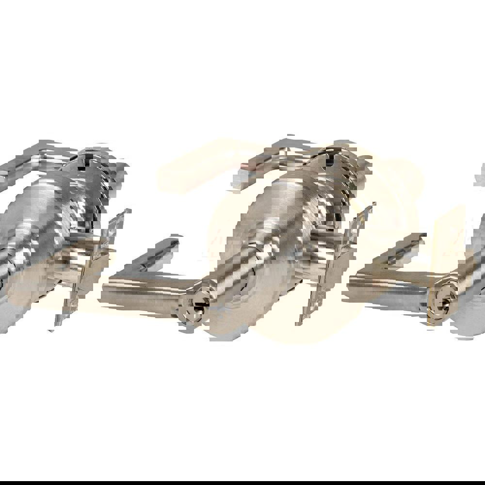 Lever Locksets; Lockset Type: Cylindrical Lock ; Key Type: Keyed Different ; Back Set: 2-3/4 (Inch); Cylinder Type: Schlage C Keyway ; Material: Metal ; Finish: Satin Nickel