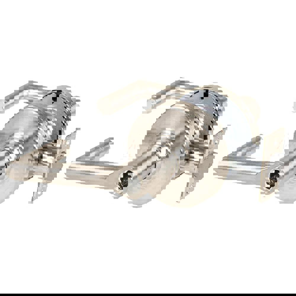 Lever Locksets; Lockset Type: Cylindrical Lock ; Key Type: Keyless ; Back Set: 2-3/4 (Inch); Cylinder Type: No Keyway ; Material: Metal ; Finish: Satin Nickel