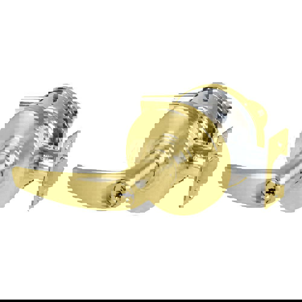 Lever Locksets; Lockset Type: Cylindrical Lock ; Key Type: Keyed Different ; Back Set: 2-3/4 (Inch); Cylinder Type: Schlage C Keyway ; Material: Metal ; Finish: Satin Brass