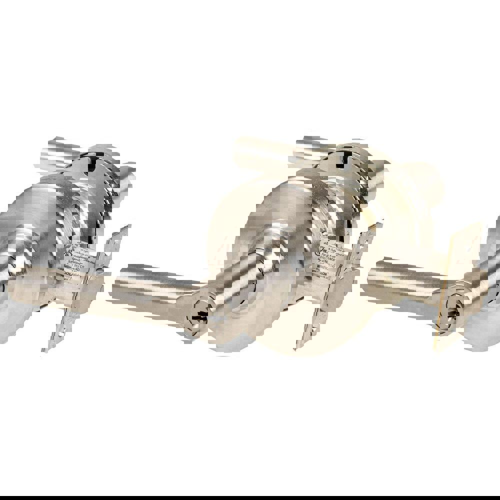 Lever Locksets; Lockset Type: Cylindrical Lock ; Key Type: Keyed Different ; Back Set: 2-3/4 (Inch); Cylinder Type: Schlage C Keyway ; Material: Metal ; Finish: Satin Nickel