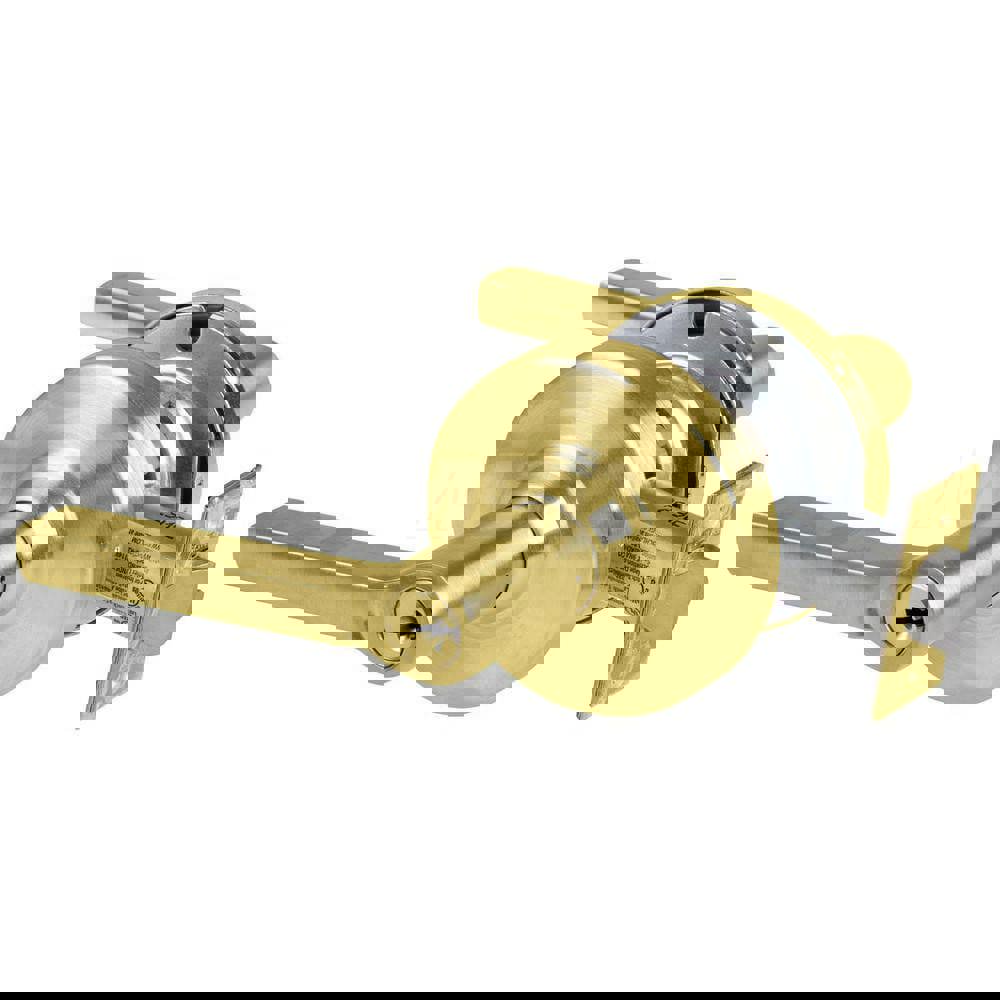 Lever Locksets; Lockset Type: Cylindrical Lock ; Key Type: Keyed Different ; Back Set: 2-3/4 (Inch); Cylinder Type: Schlage C Keyway ; Material: Metal ; Finish: Satin Brass