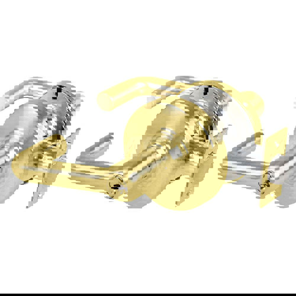 Lever Locksets; Lockset Type: Cylindrical Lock ; Key Type: Keyed Different ; Back Set: 2-3/4 (Inch); Cylinder Type: Schlage C Keyway ; Material: Metal ; Finish: Satin Brass