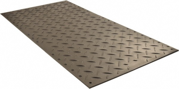 8' Long x 4' Wide HDPE Diamond Tread Ground Protection Matting